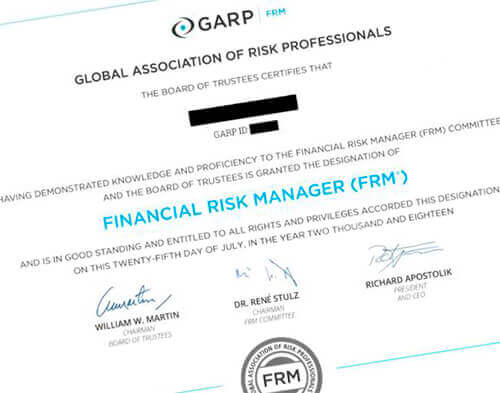 сертификат Financial Risk Manager по управлению рисками